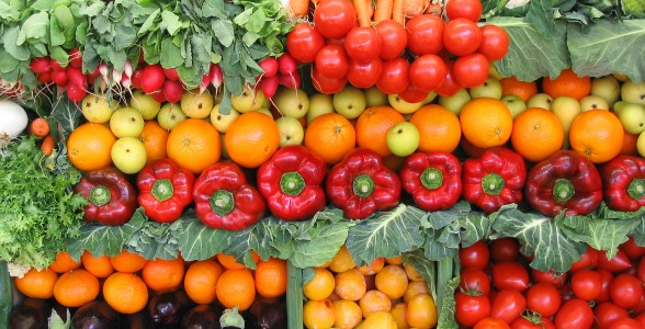 Colorful Vegetables And Fruits